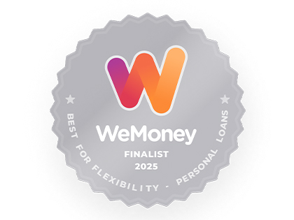 WeMoney 2025 personal loans finalist award.