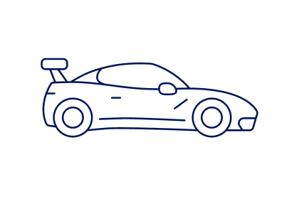 Sports car icon.