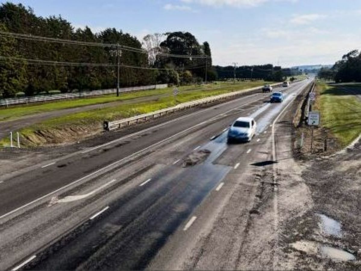 Country road in poor condition
