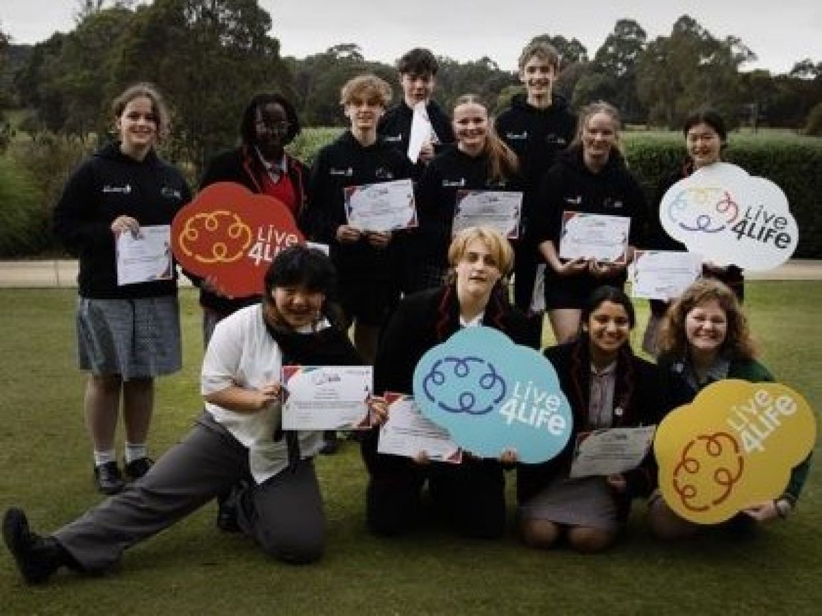 Youth leaders at Live4Life promoting the program