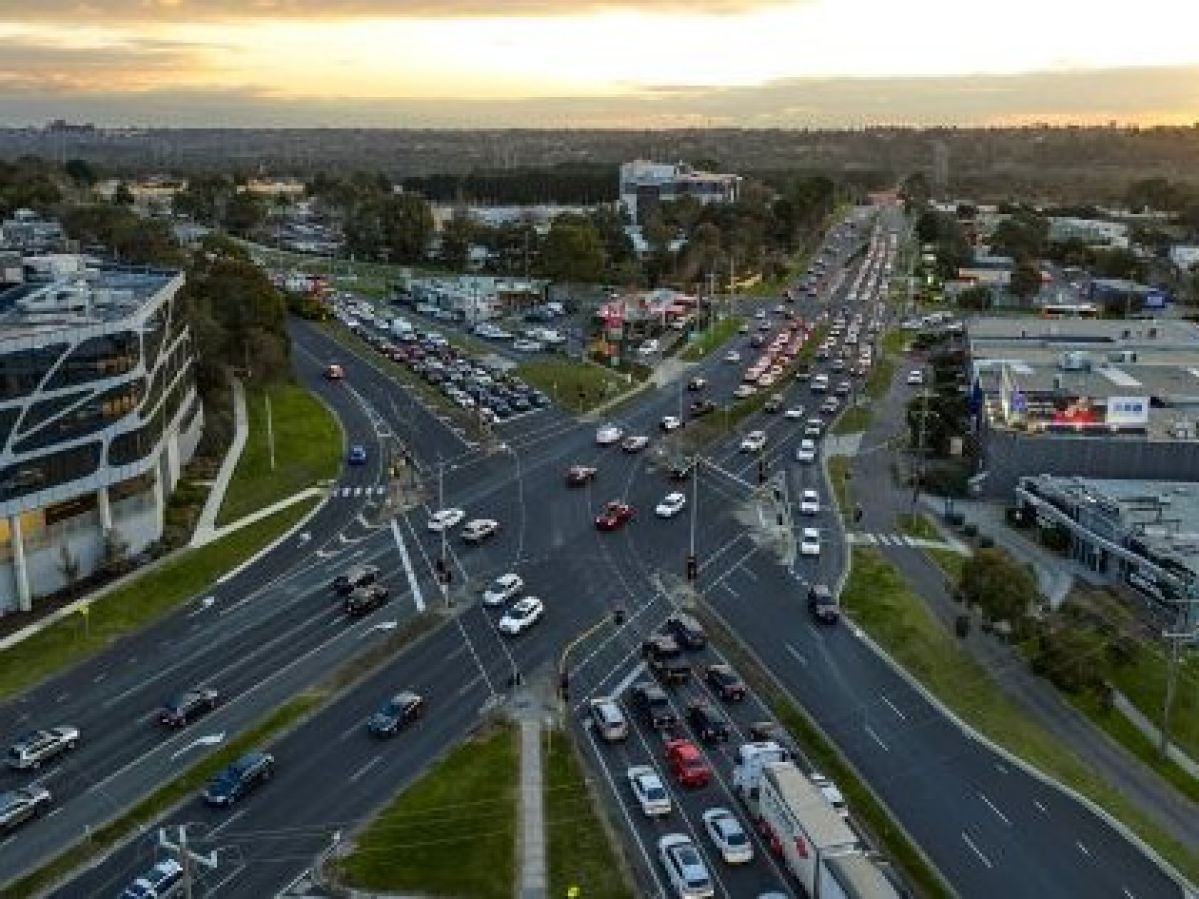 Ariel view of the Mountain Highway intersection
