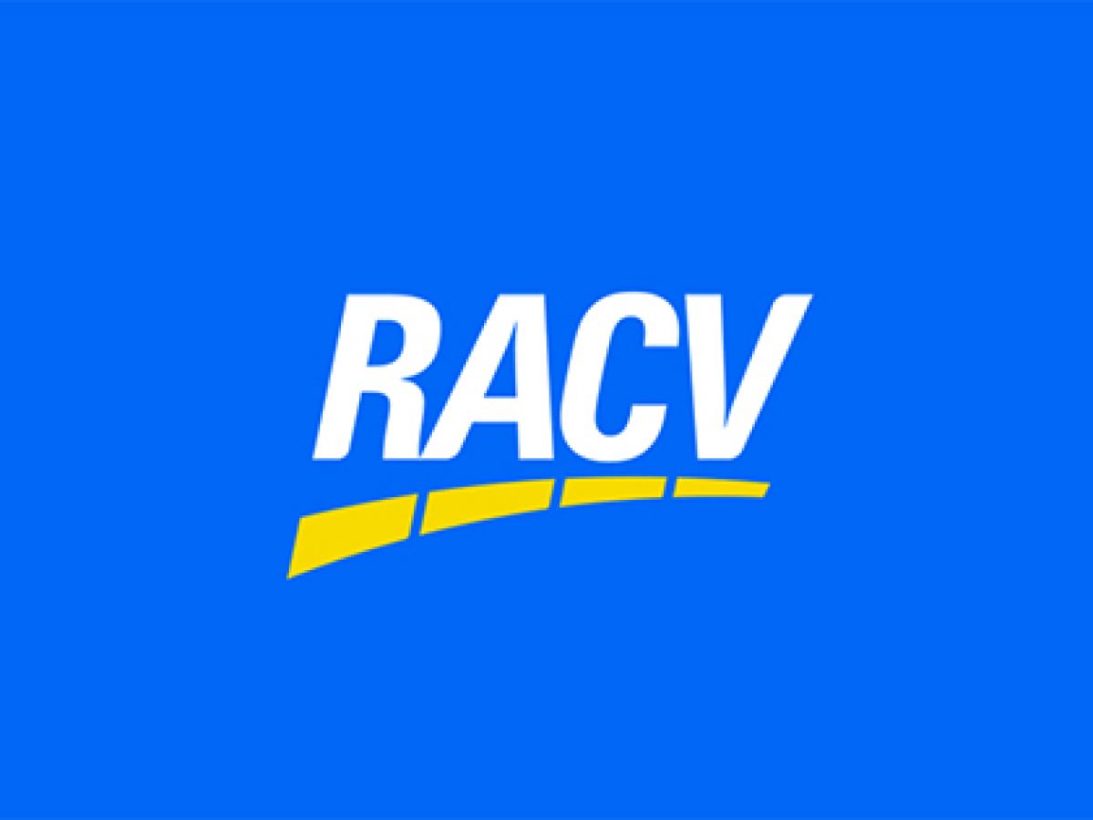 RACV logo on a blue background.