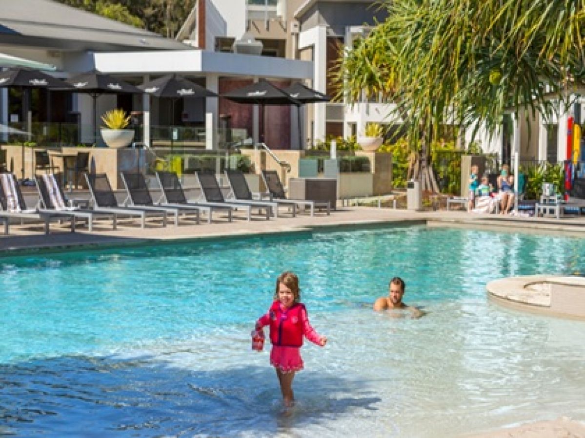 Child swimming in the RACV Noosa Resort pool.
