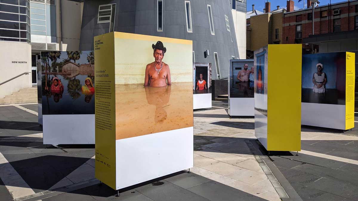 Billboards of art surround the city for the Ballarat International Foto Biennale. Image: Supplied. 