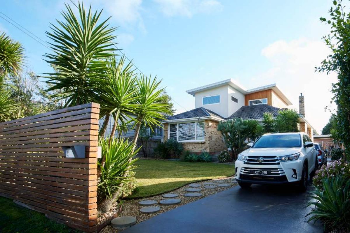 car parked in home driveway