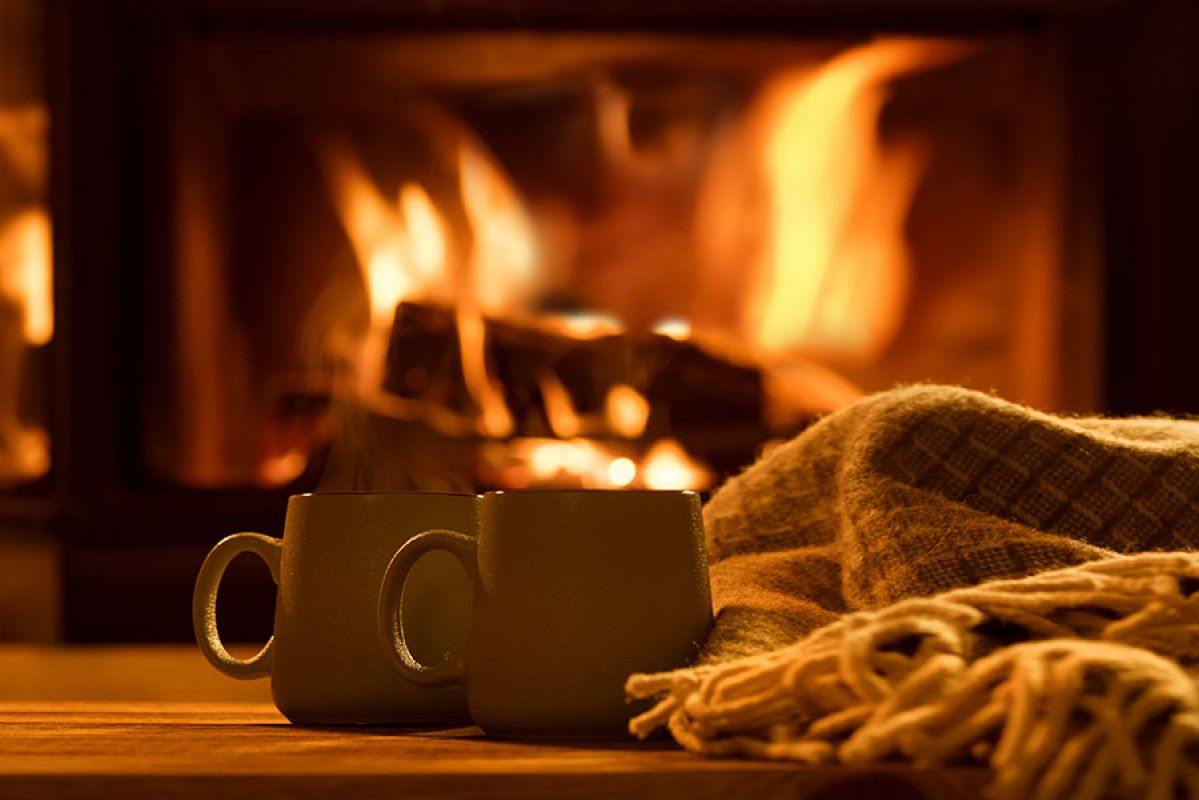 cosy indoor fireplace