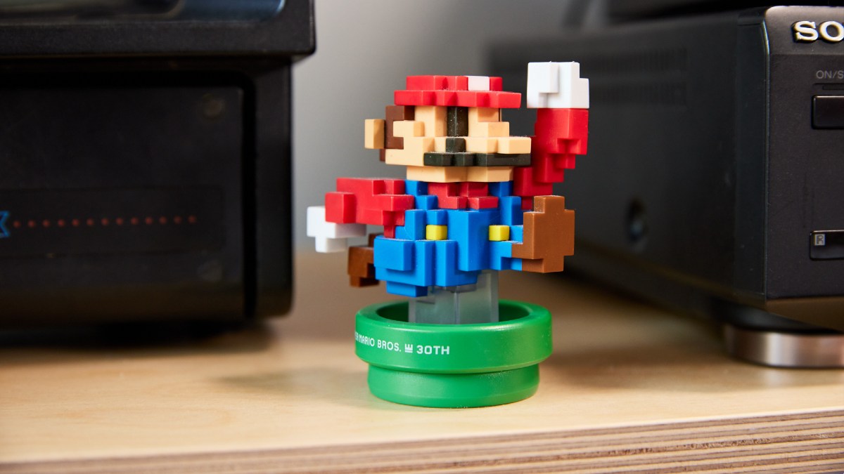 8-bit style Mario figurine