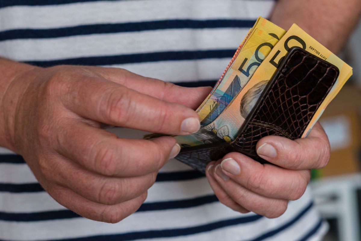 Man counting cash