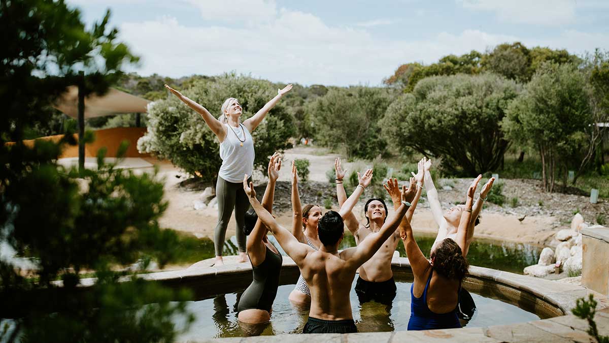 Yoga at the Peninsula Hot Springs