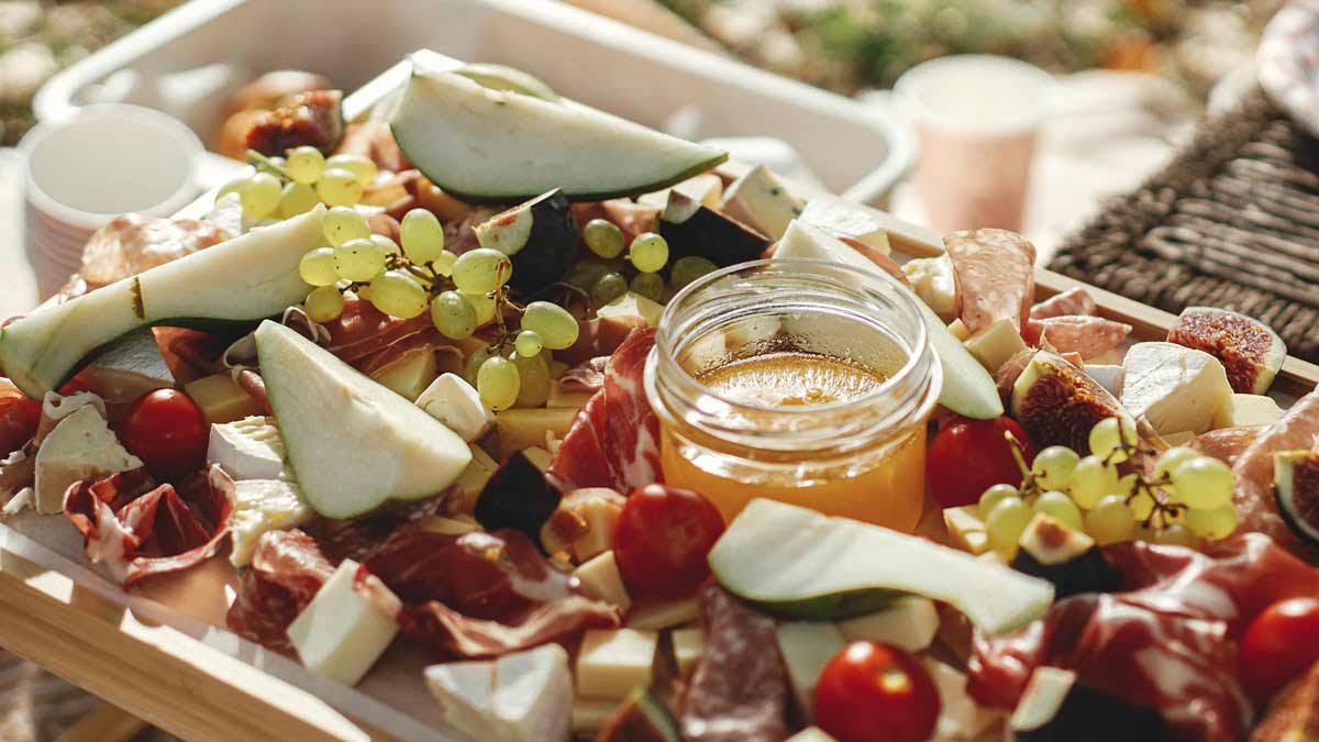 grazing board at picnic