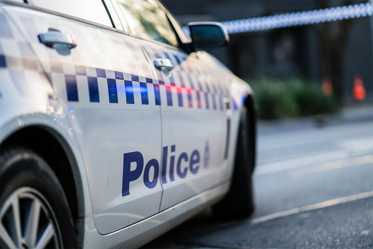 A close-up of a police car