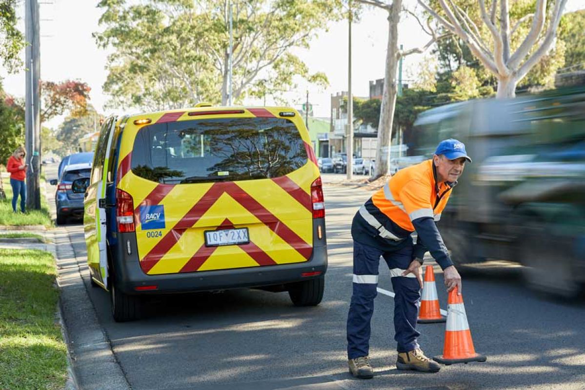 ERA patrol van and roadside assistance worker