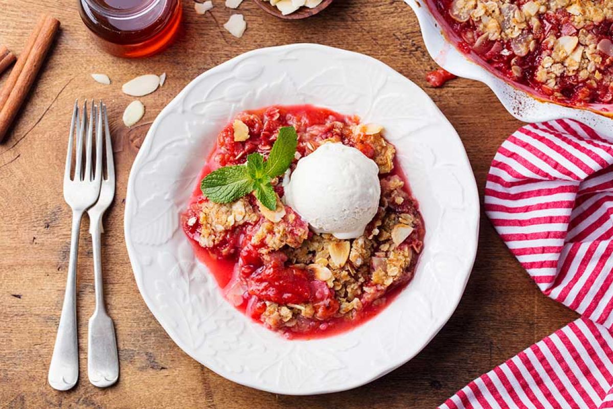 stewed apple and rhubarb crumble recipe