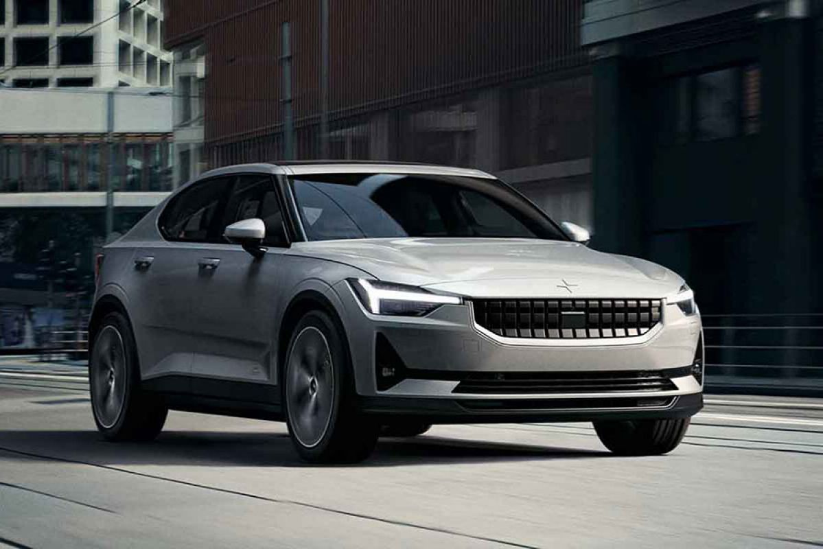A grey Polestar sedan