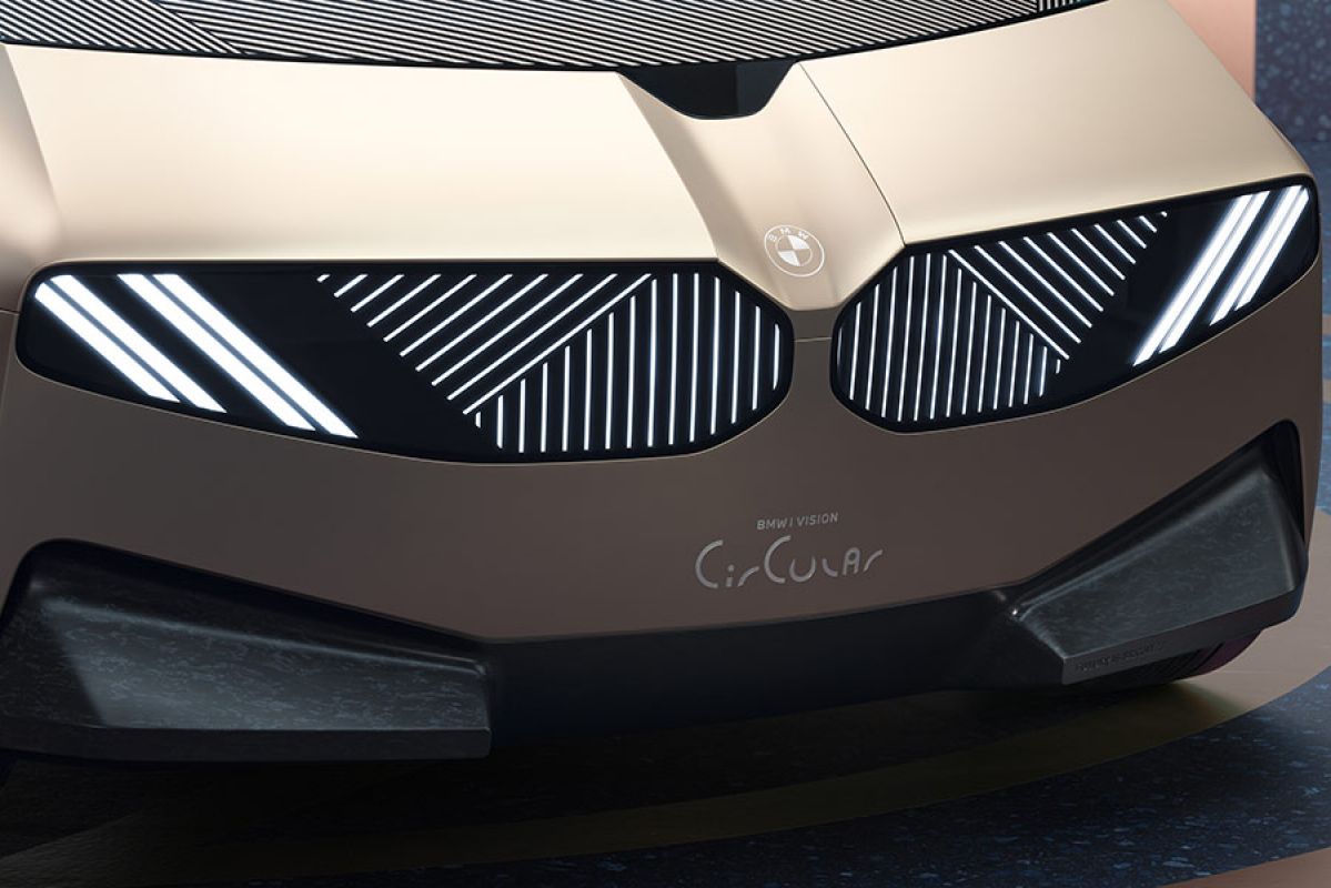 The BMW i-vision circular concept has the brand's logo laser-etched onto the metal
