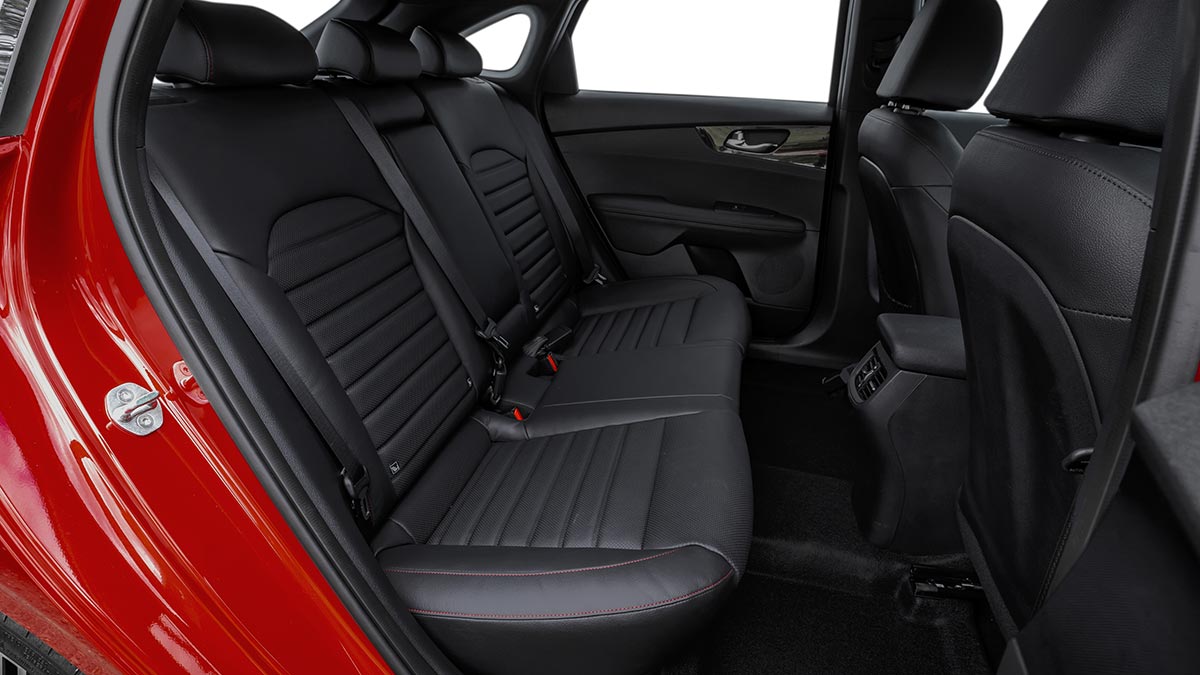 The backseats of a Kia Cerato GT Hatch