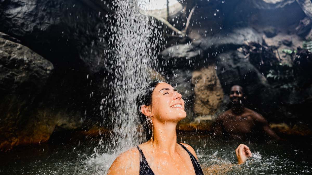 Woman at Deep Blue Hot Springs