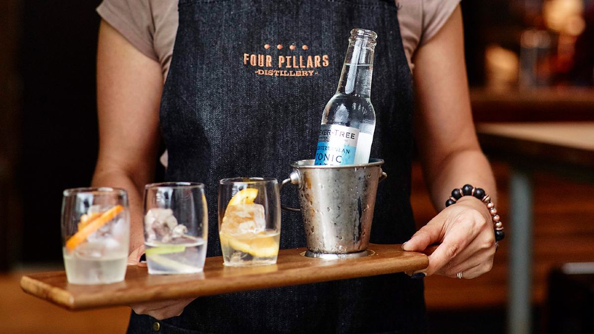 A gin paddle at Four Pillar