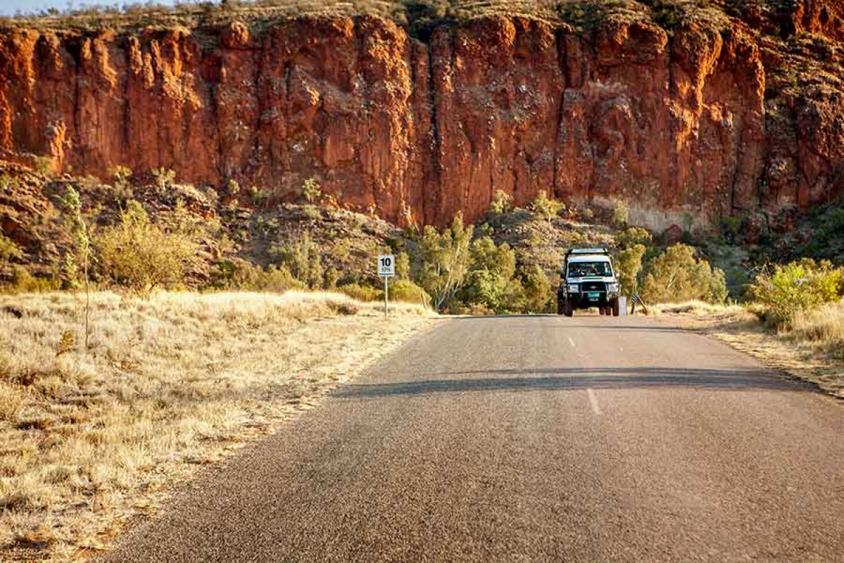 driving through west macdonnell ranges