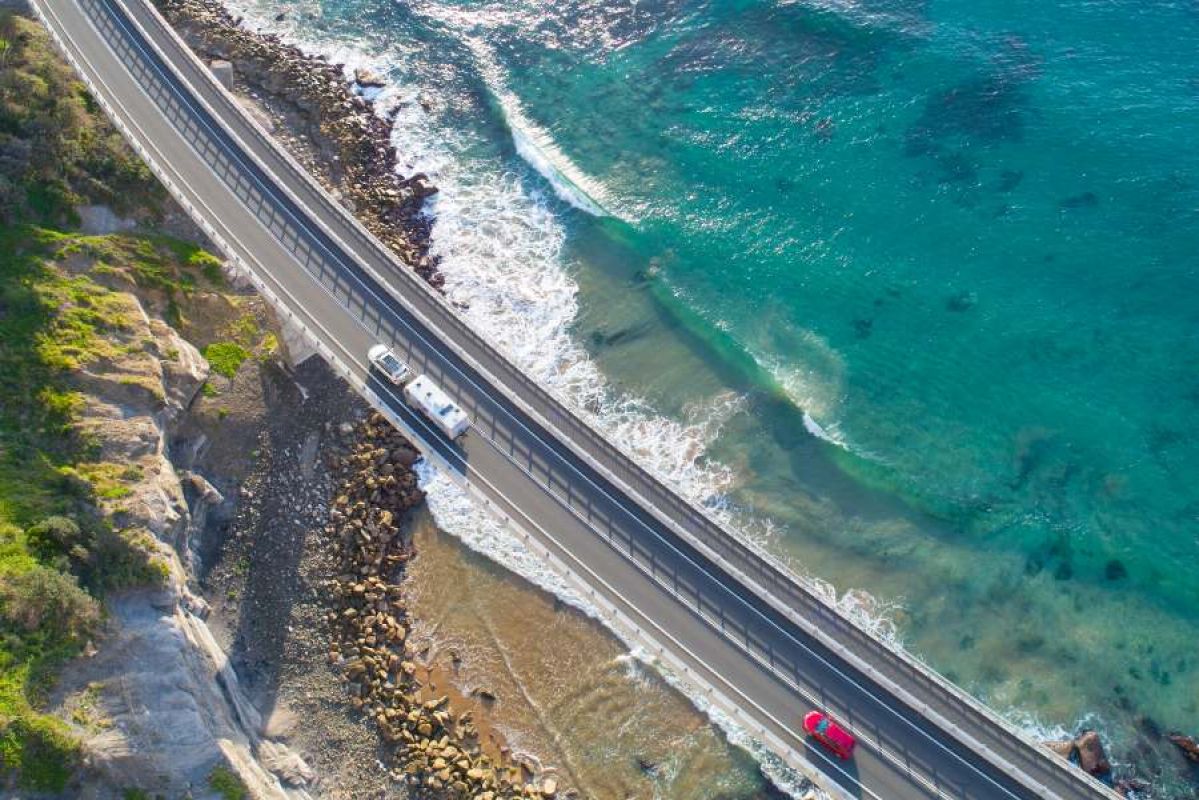 Sea Cliff Bridge between Sydney and Wollongong