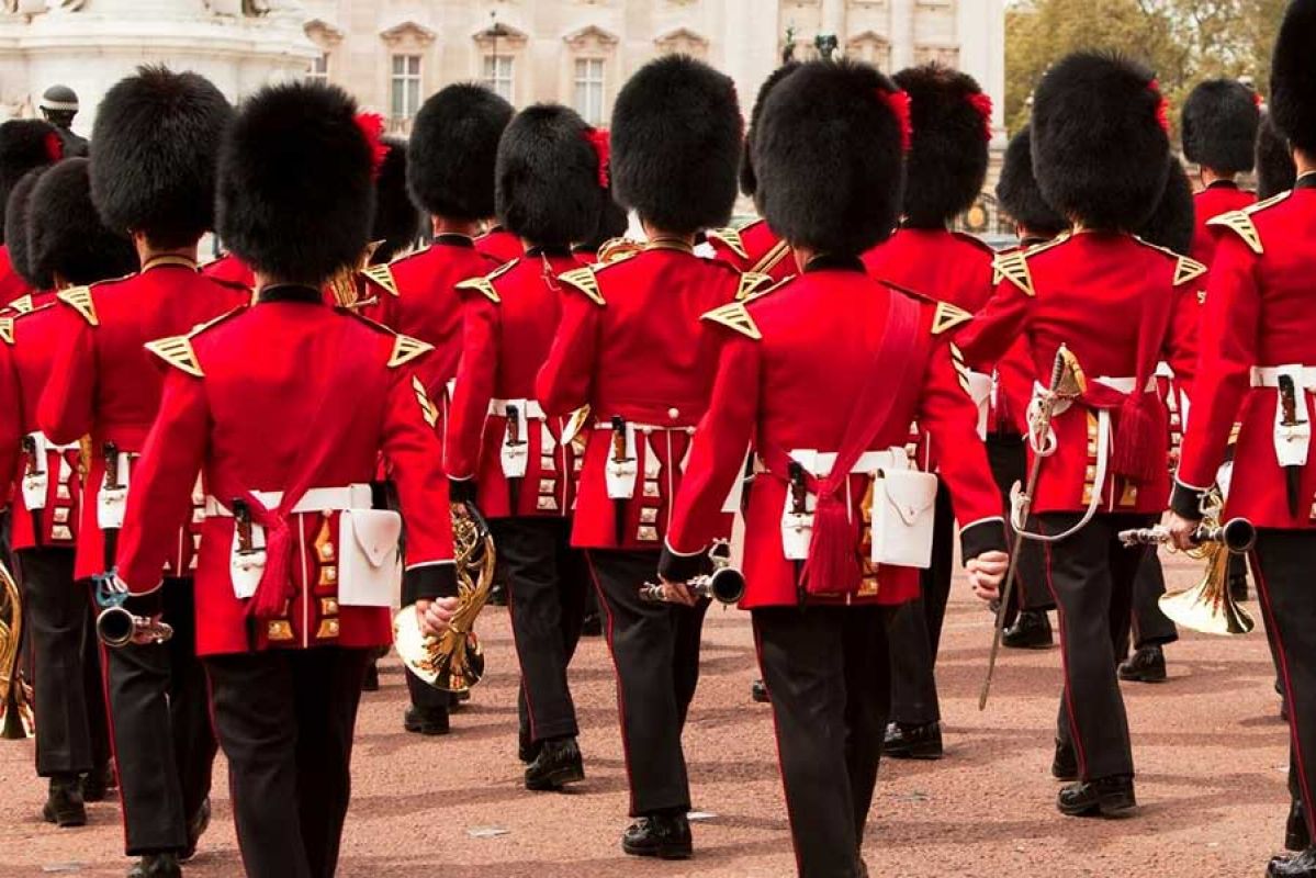 British guards in London