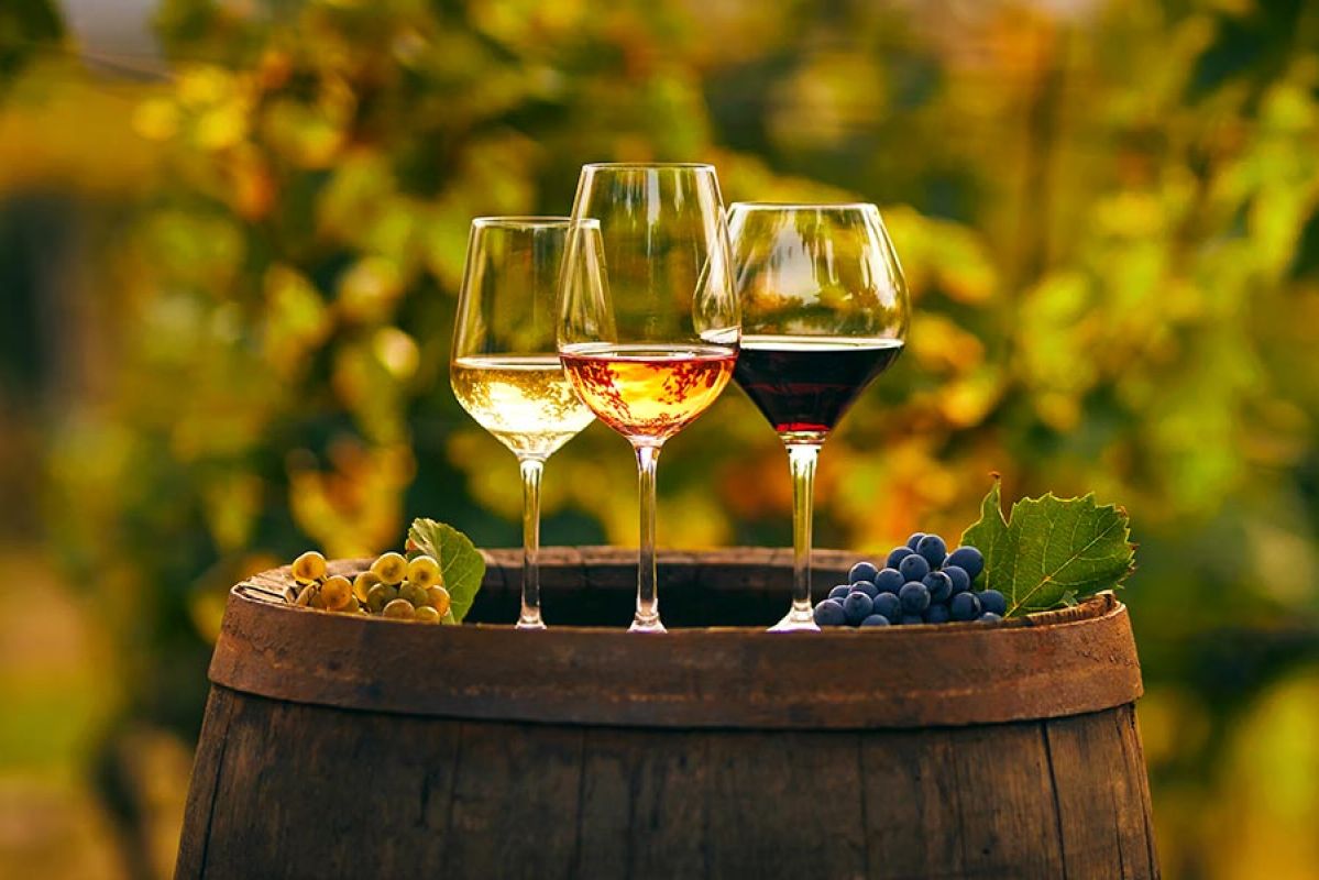 three glasses of wine