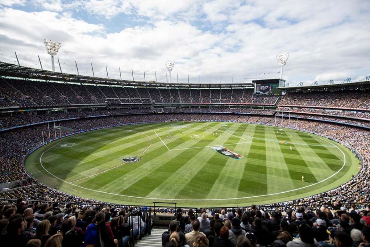 A packed MCG during an AFL match