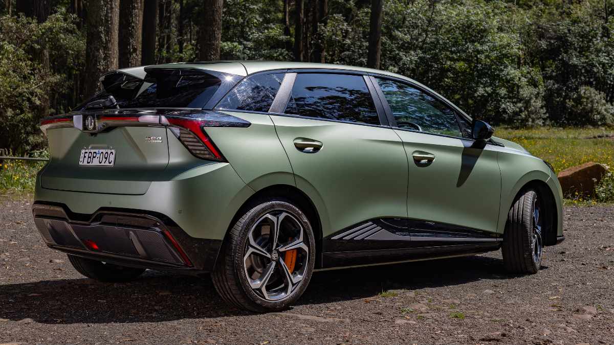 green MG4 XPOWER parked rear view