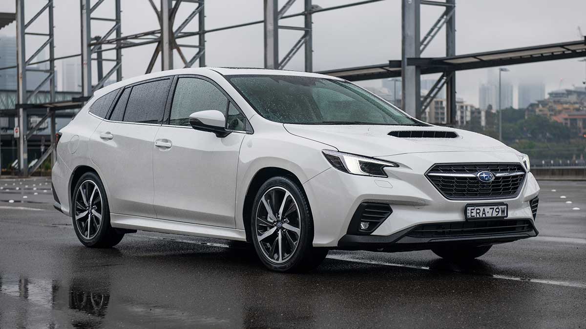 White Subaru WRX Sportswagon