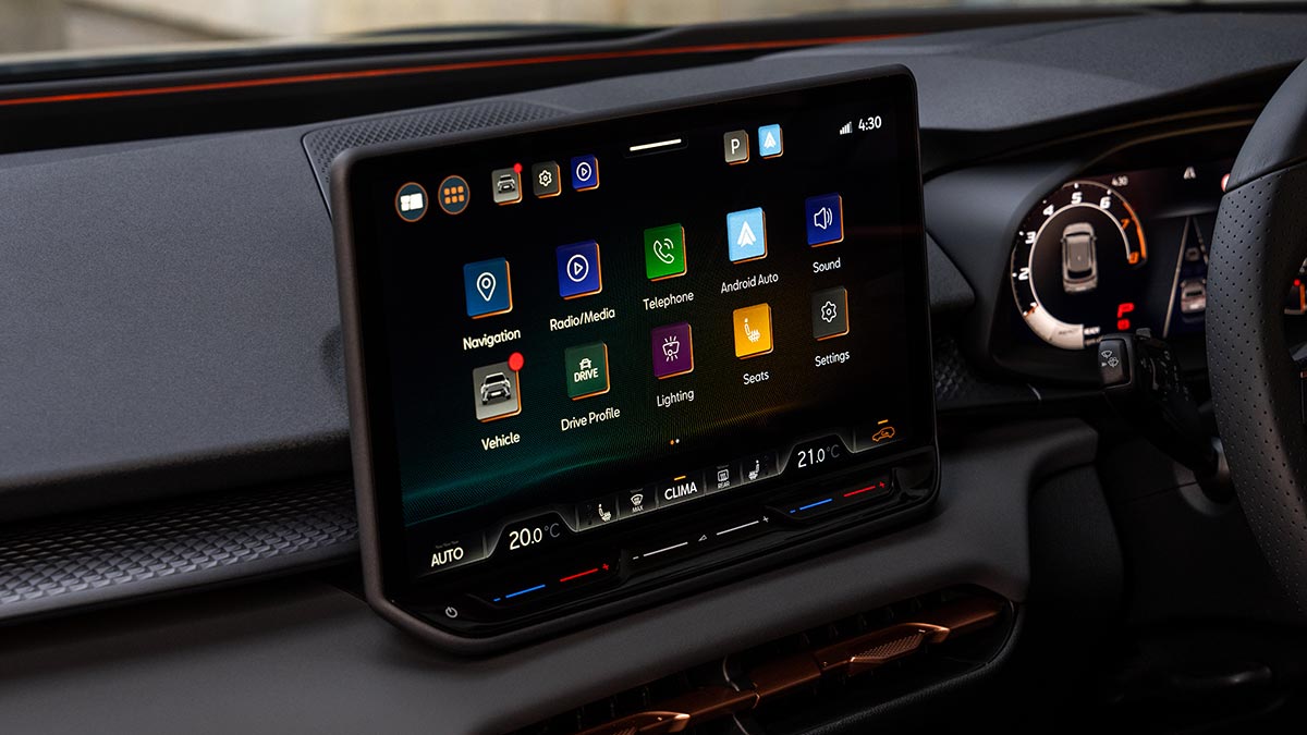Centre touchscreen of Cupra Terramar SUV