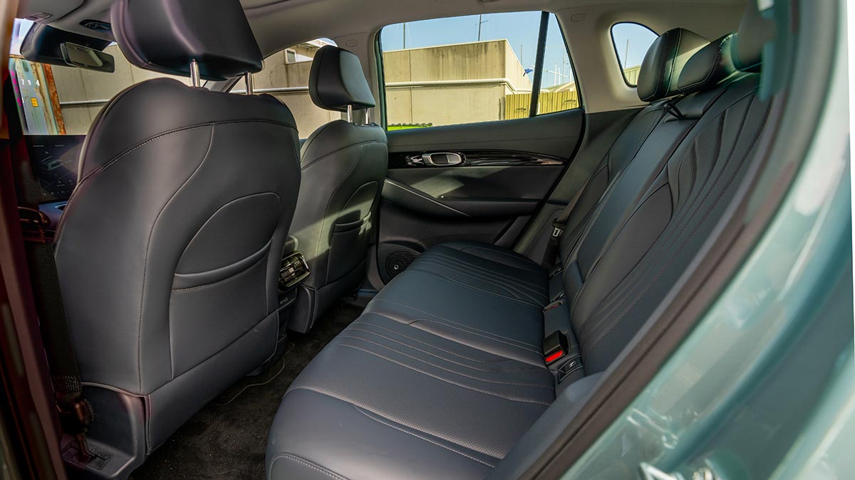 Rear seat of Geely EX5 medium SUV