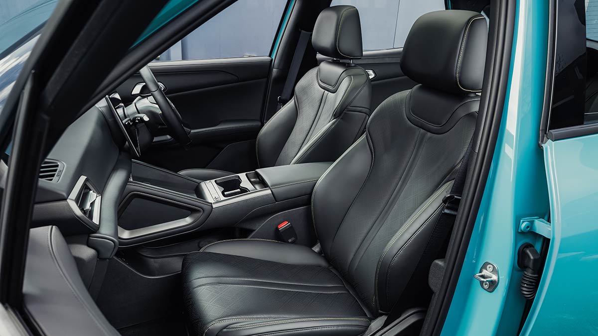 The front seats on the Premium model are heated, but only the driver's seat is power-adjustable, with the passenger offered the manual option.