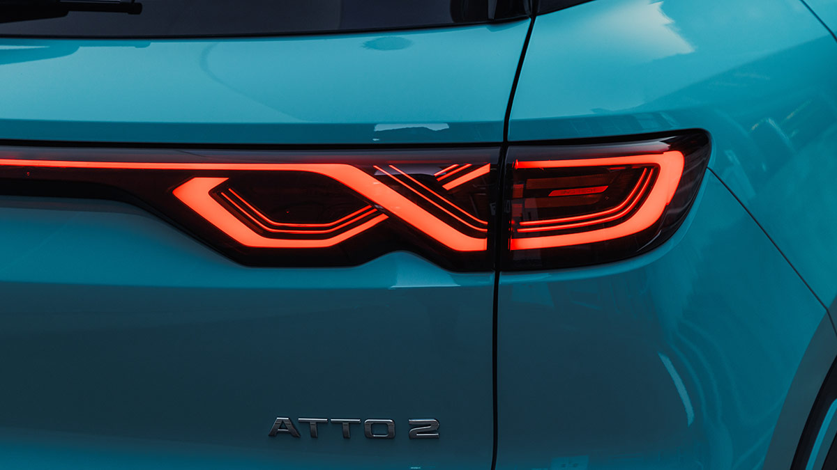 BYD's signature cross-over tail-lights, also known as a "Chinese knot" are highly distinctive.