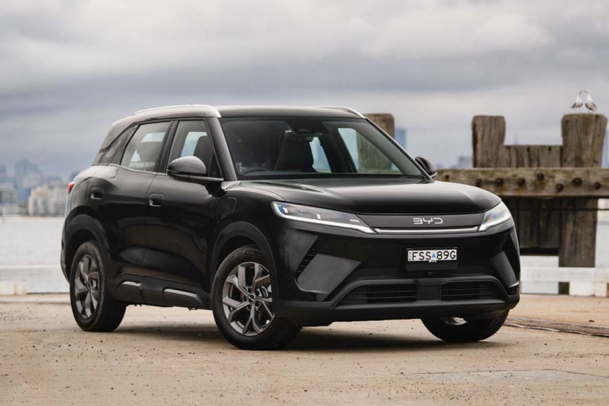 A Black BYD Atto 2 Premium electric SUV