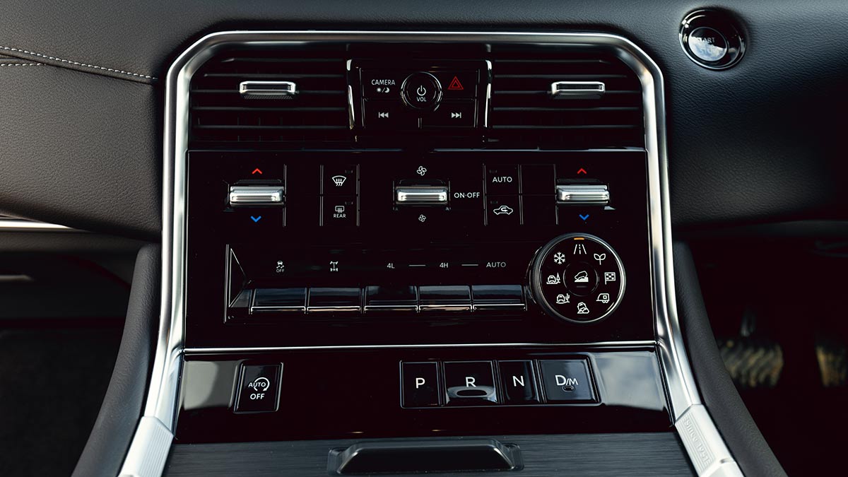 The Nissan Patrol Ti-L+, Pro-4X and Ti-L Reserve have  a biometric cooling system that detects the temperature of passengers on entry and adjusts the climate control in response.