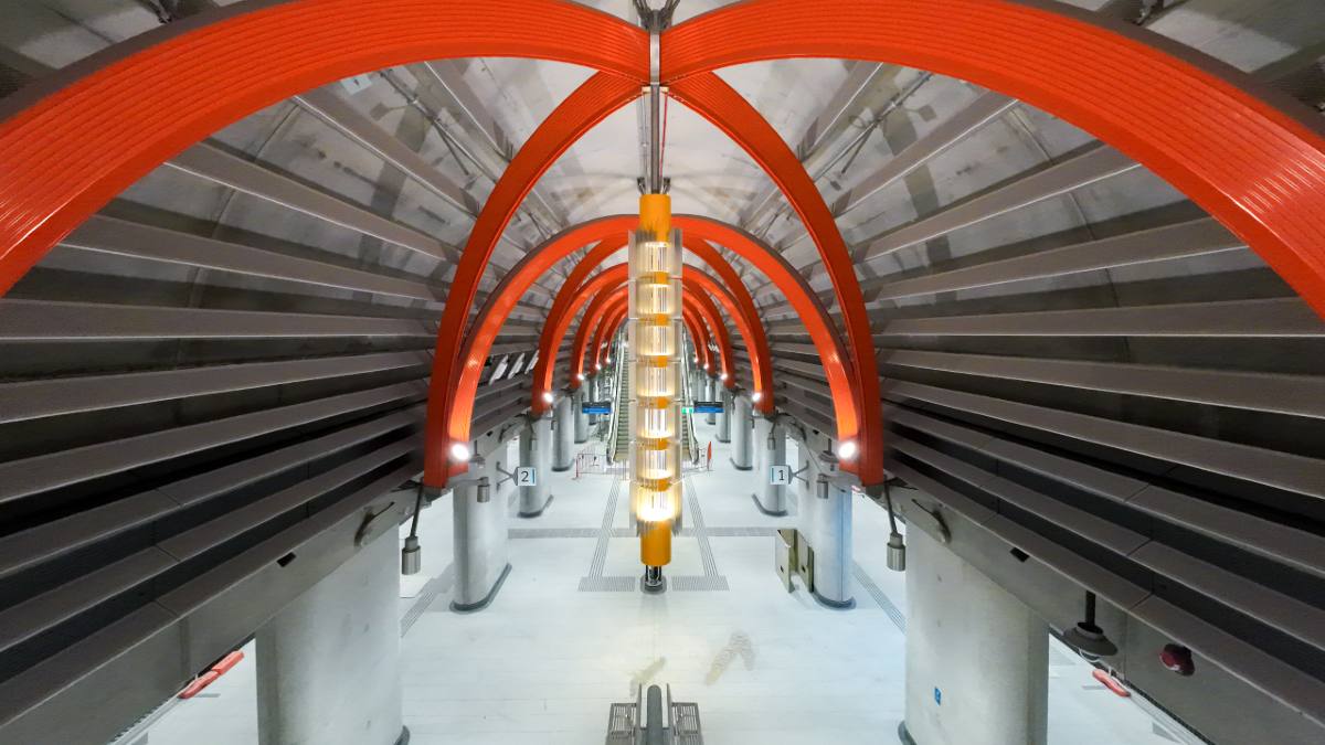 Platforms at State Library Station