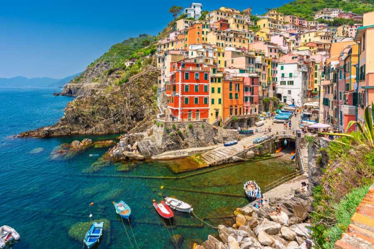 colourful houses on the seashore