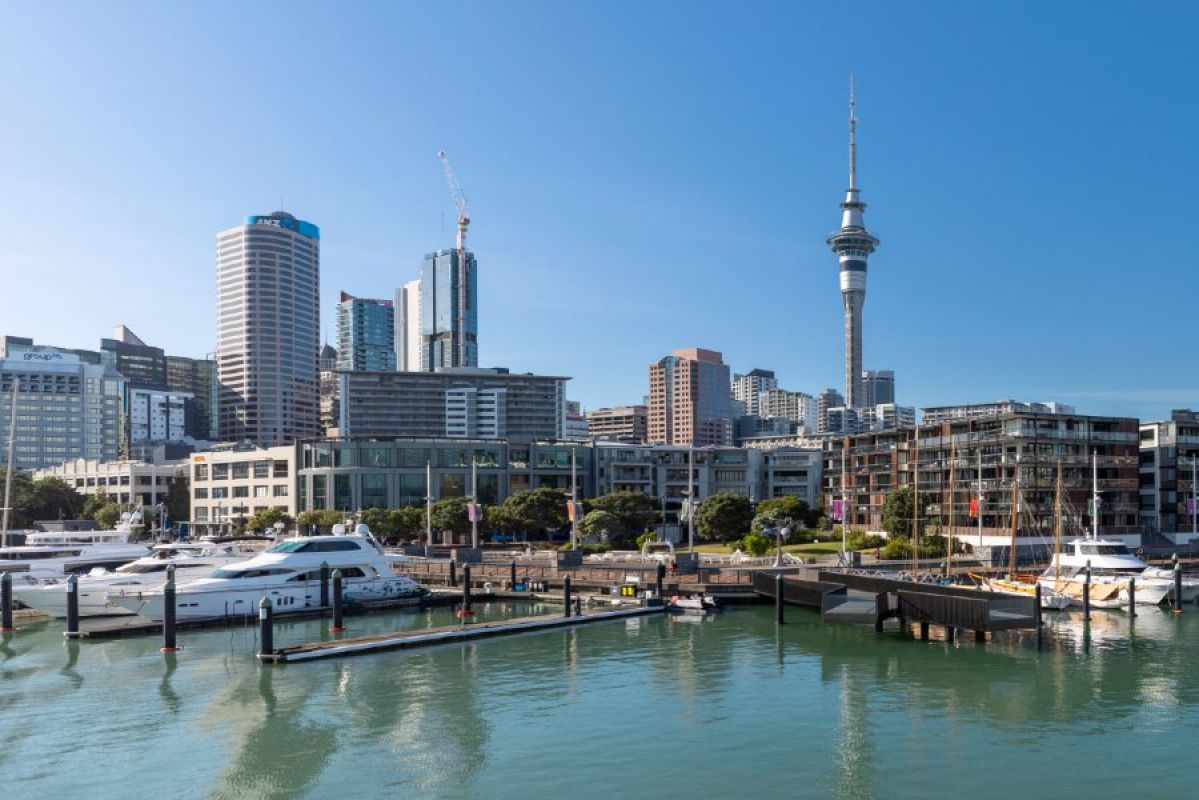 Auckland skyline from the harbour