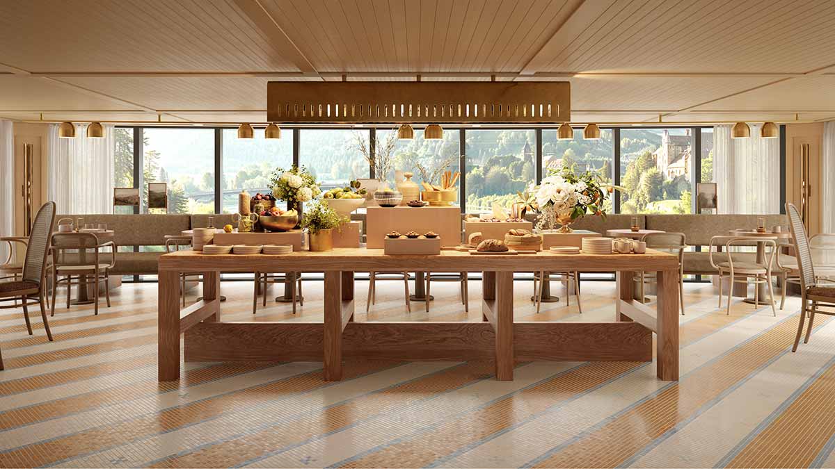 artist impression of cruise ship bar