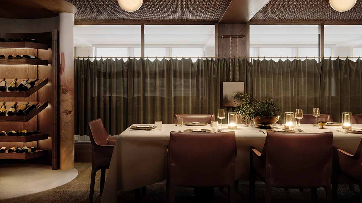 artist impression of cruise ship restaurant