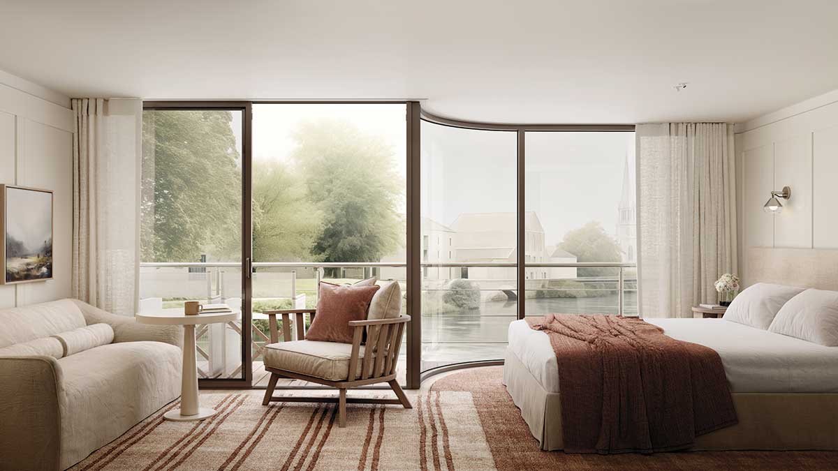 artist impression of cruise ship suite