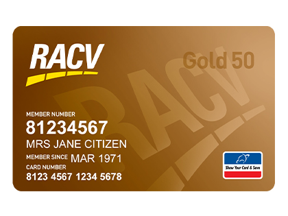 RACV gold 50 Member card.