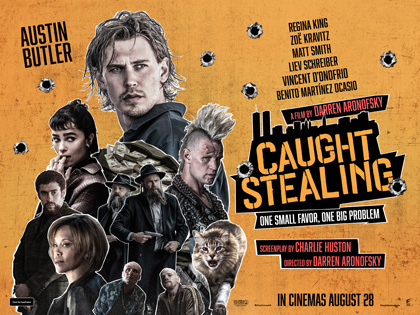Movie poster for the dilm Caught Stealing.