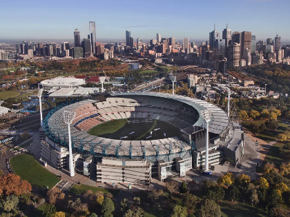 Aerial view of the MCG