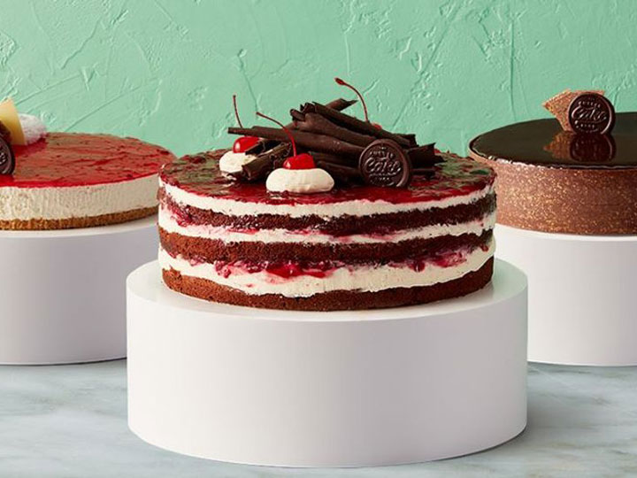 A trio of cakes from the cheescake shop
