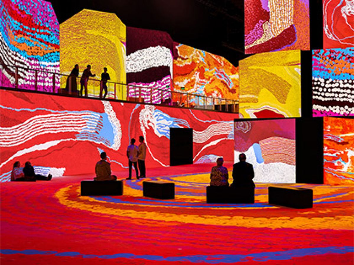 Colourful digital art displayed through connection maps.
