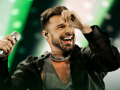 Ricky Martin performing live