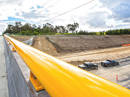 Image of a new freeway being developed.