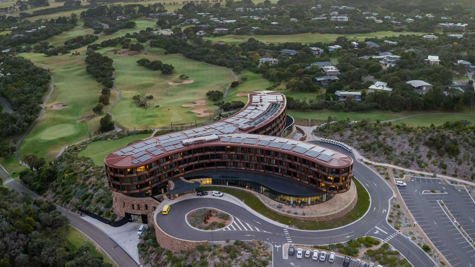 RACV Cape Schanck rooftop solar panels. 