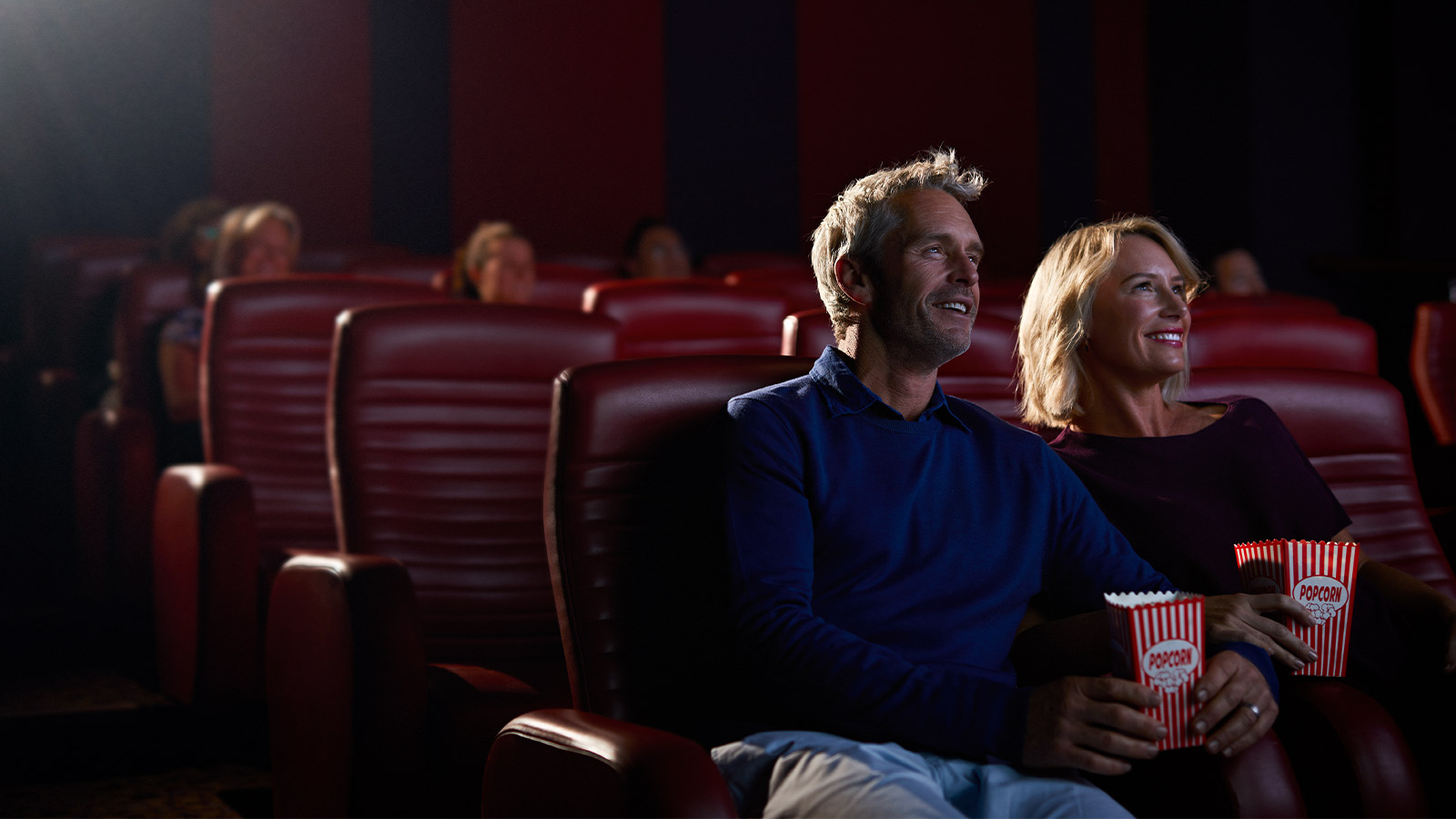 Couple at the movies together.